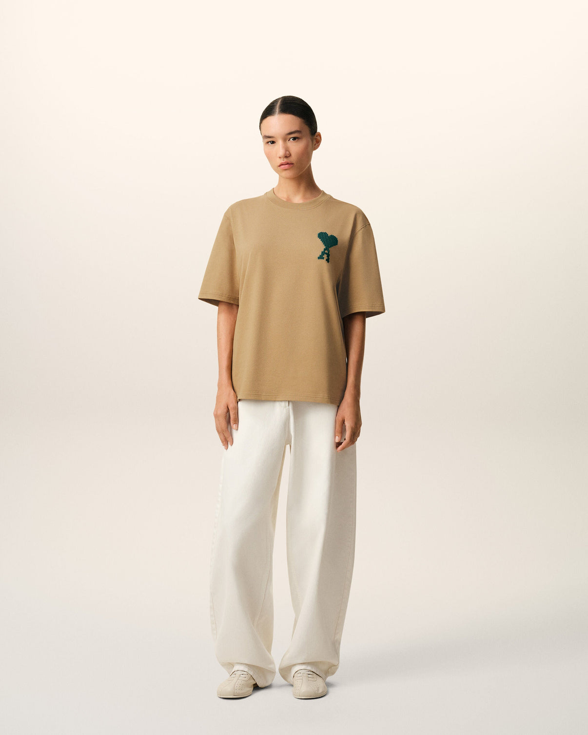 Beige Cotton T-shirt
