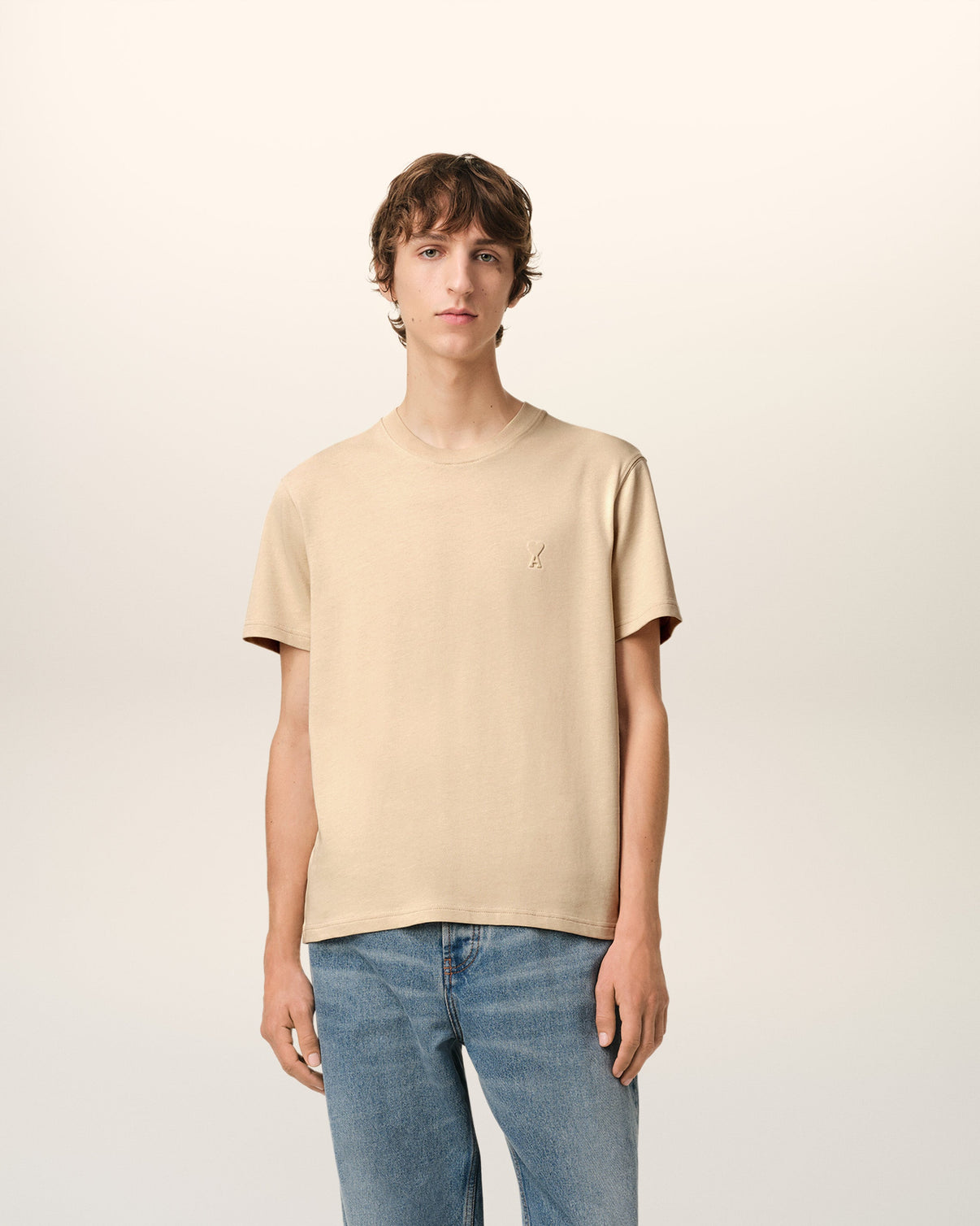 Beige Cotton T-Shirt