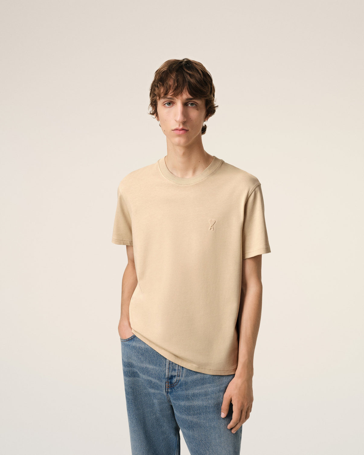 Beige Cotton T-Shirt