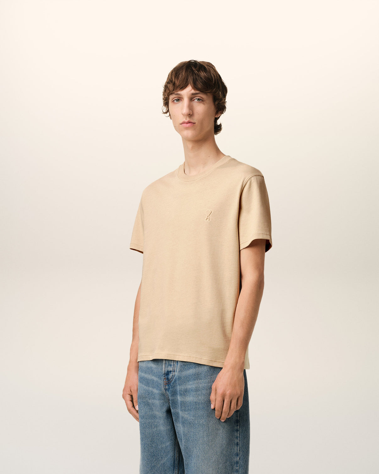 Beige Cotton T-Shirt