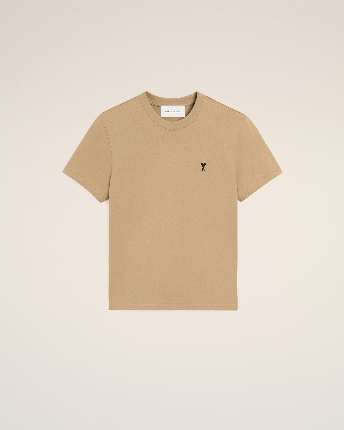 Beige cotton t-shirt with