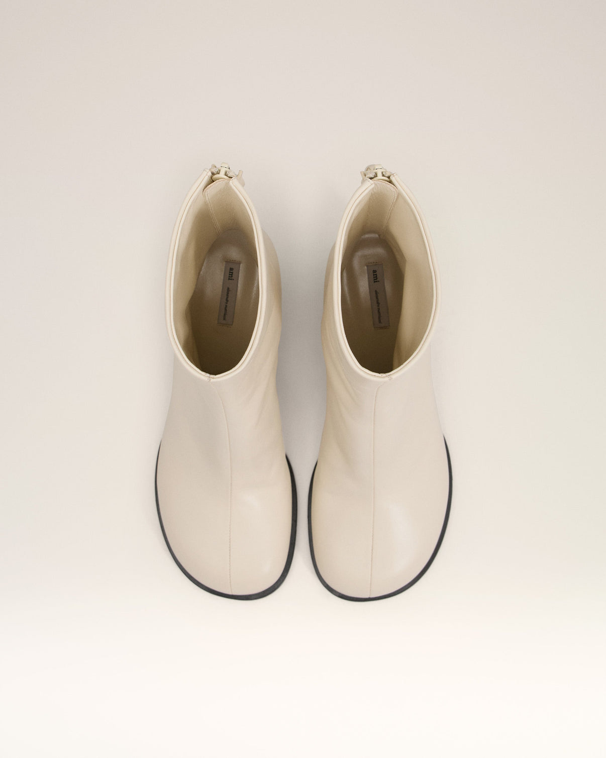 Beige Leather Piano Boots