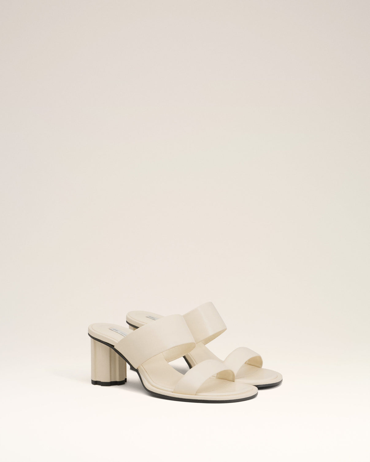 Beige Leather Piano Sandals