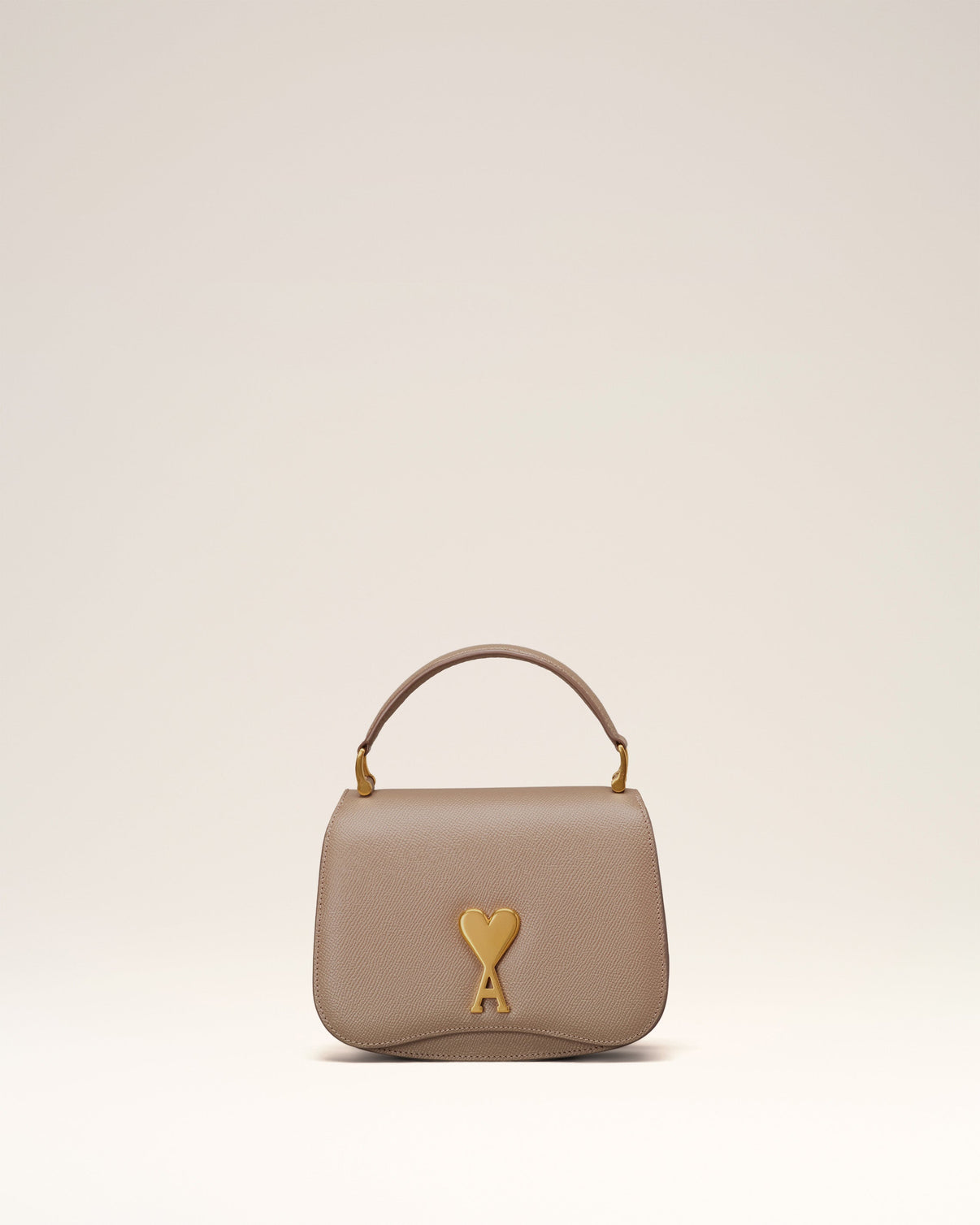 Beige Leather Top Handle Paris Paris Bag
