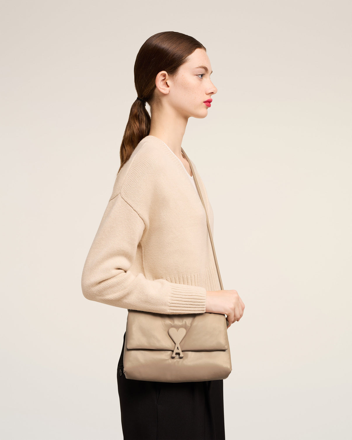 Beige Leather Voulez-Vous Bag