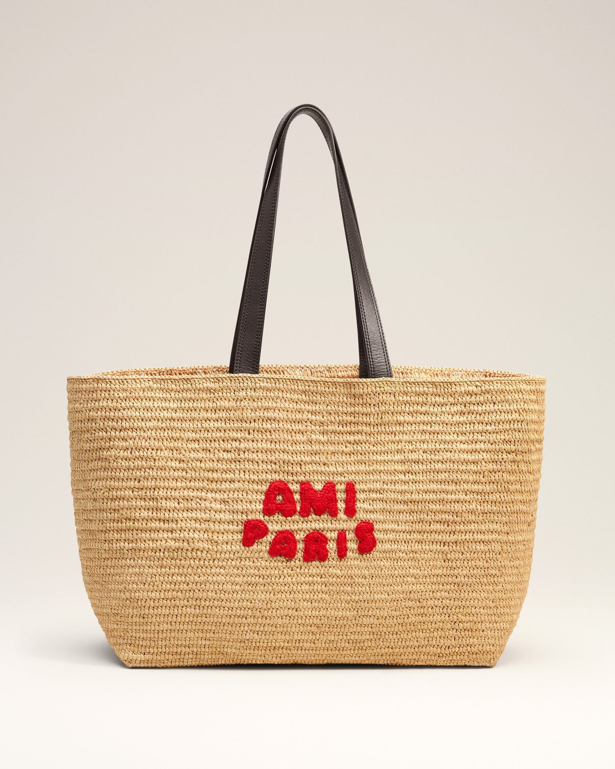 Beige Natural Raffia Tote Bag