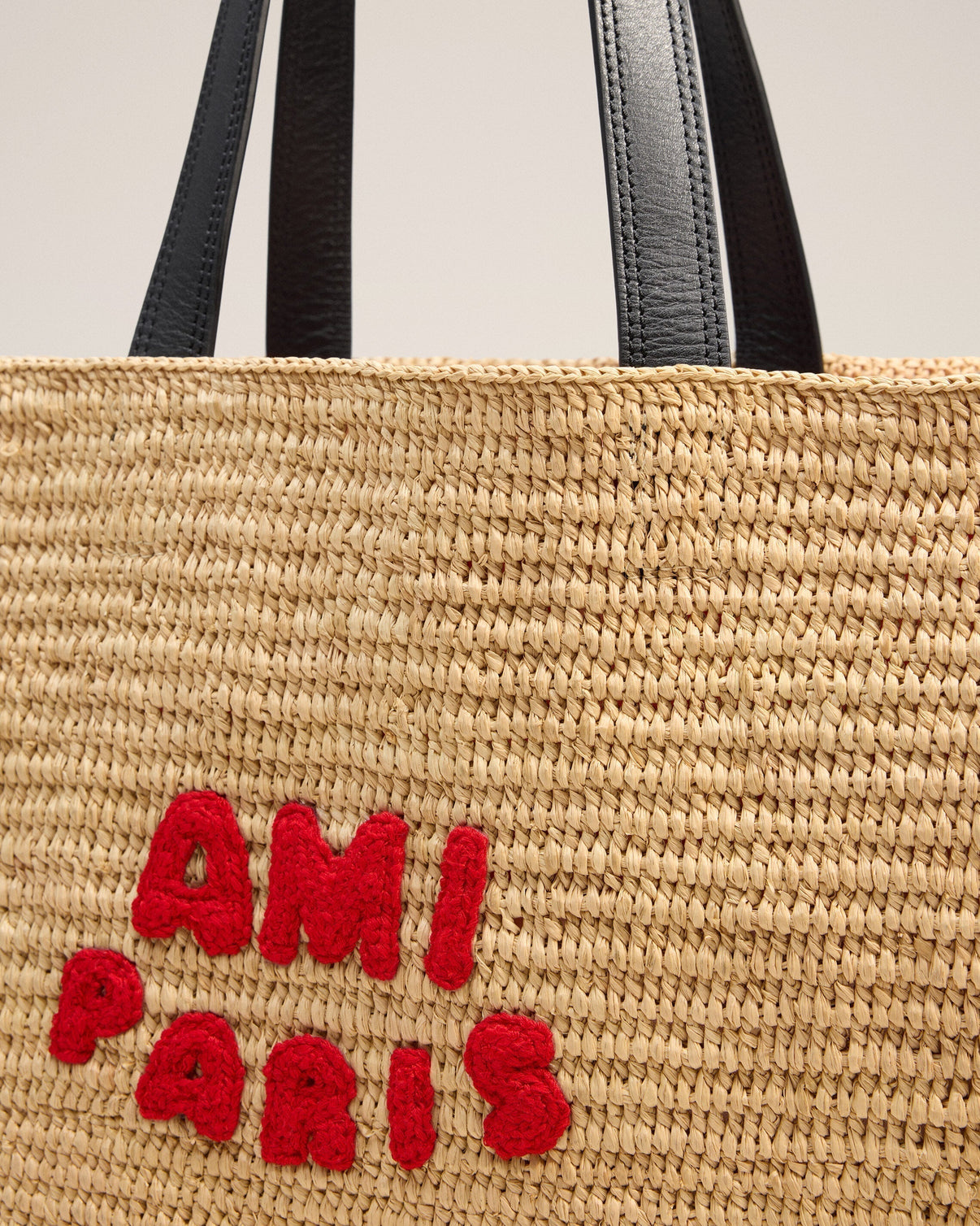 Beige Natural Raffia Tote Bag