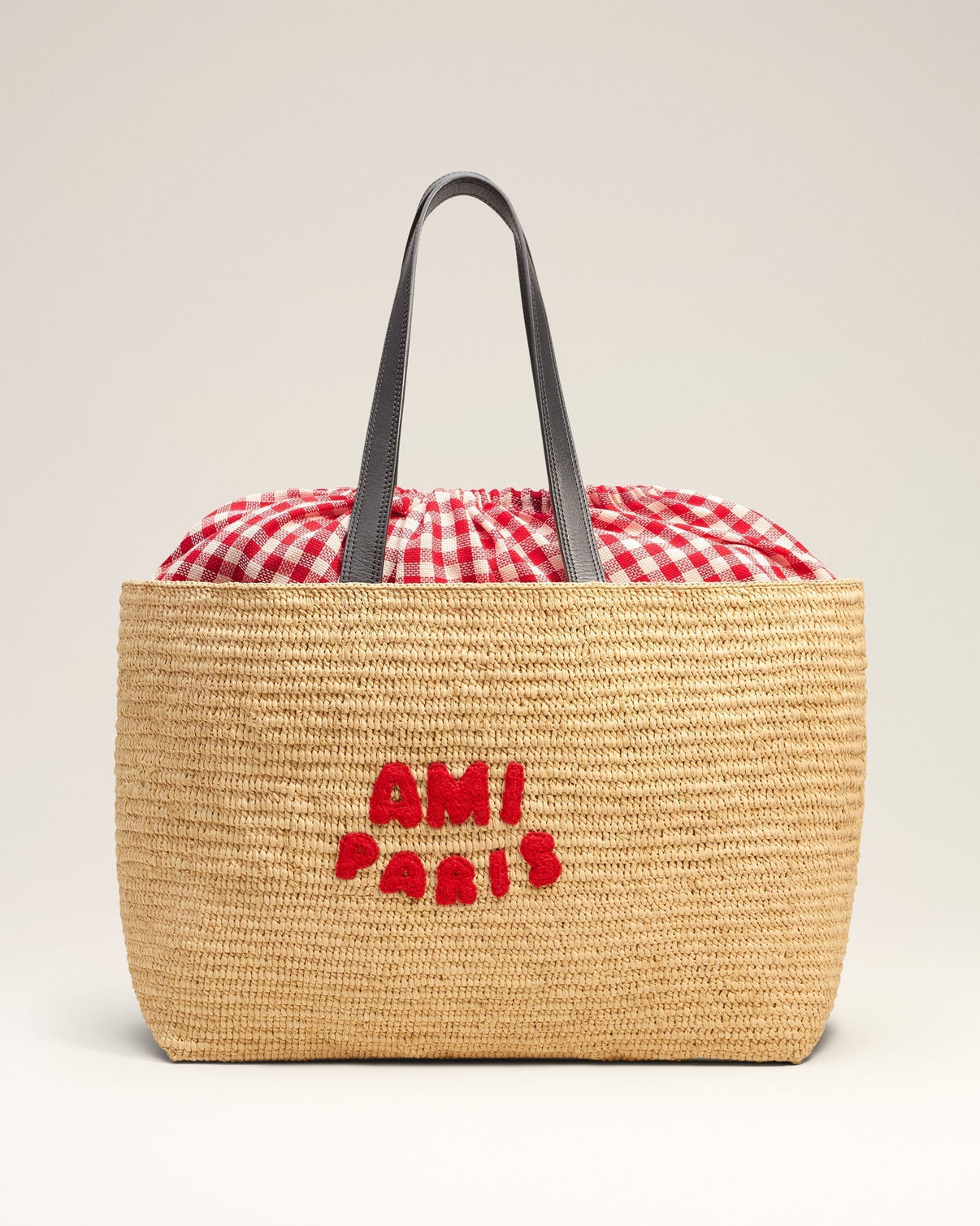 Beige Natural Raffia Tote Bag