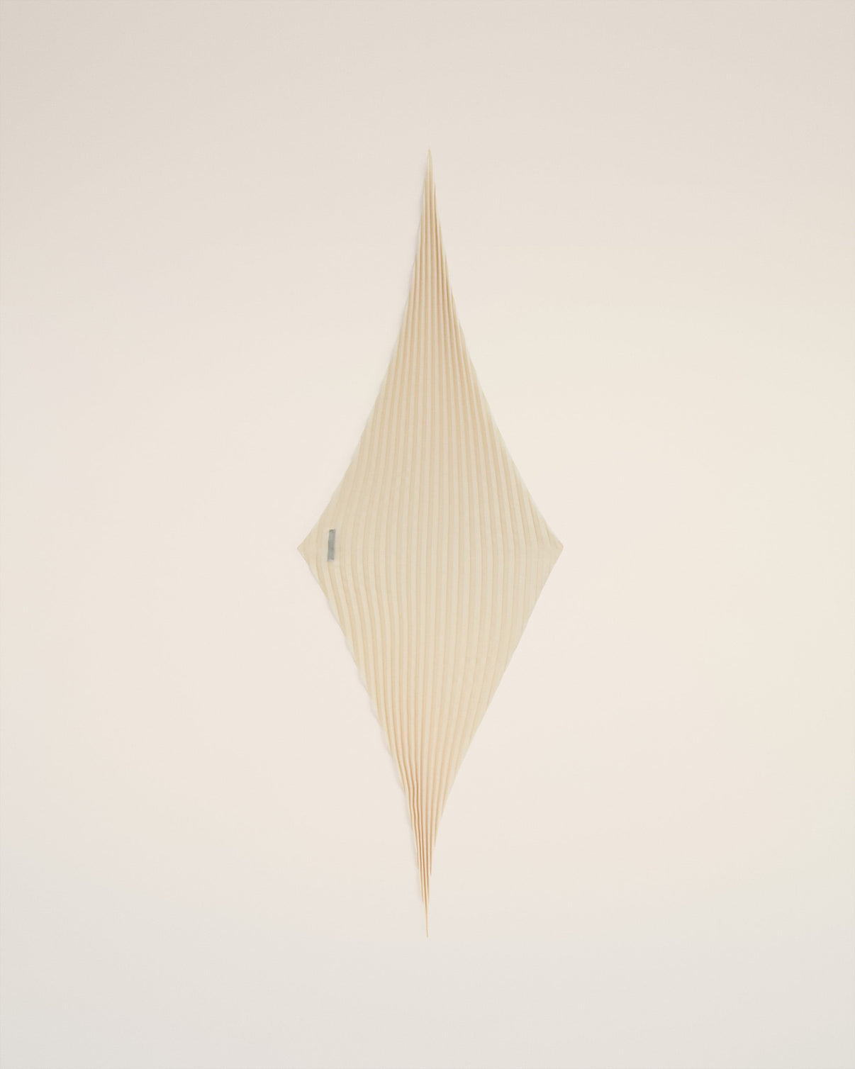 Beige Pleated Diamond Shaped Scarf