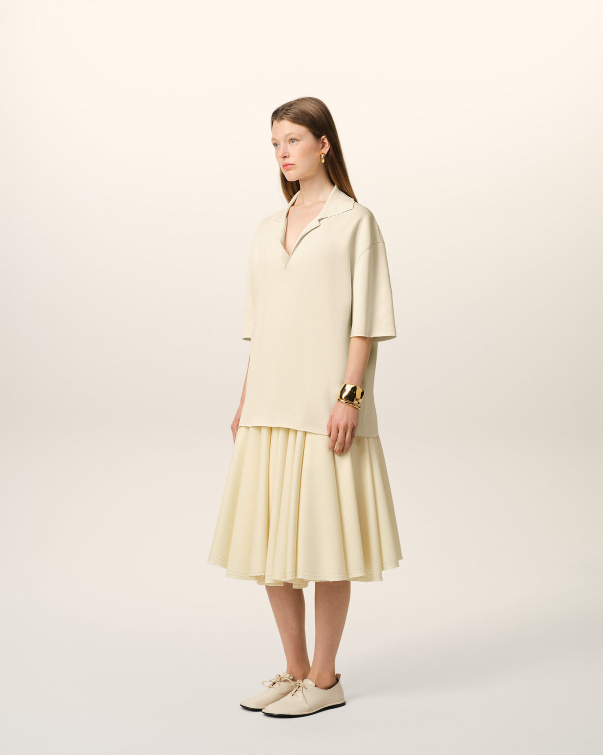 Beige Short Sleeve Polo