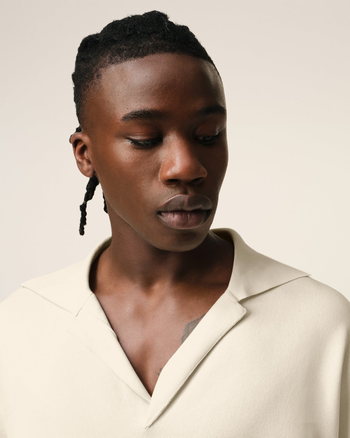 Beige Short Sleeve Polo