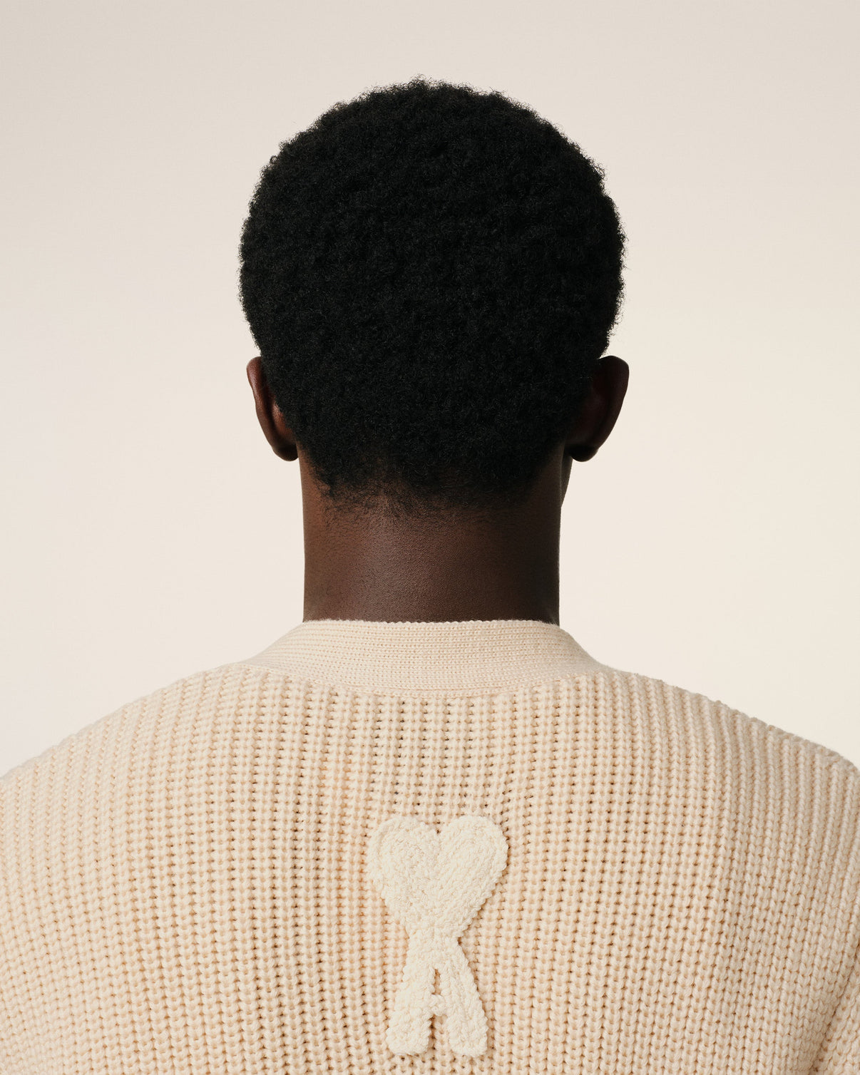 Beige Wool Ribbed Sweater