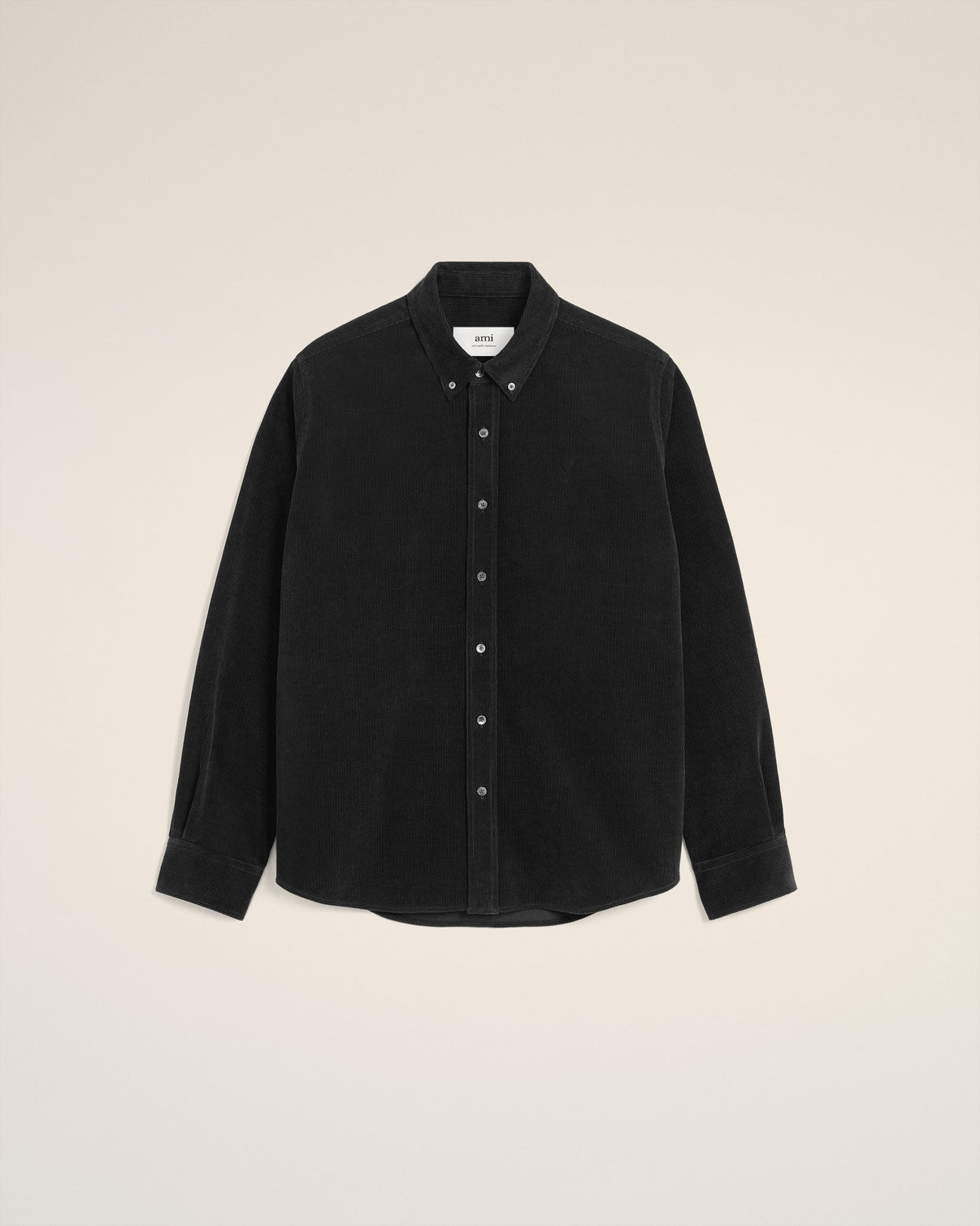 Black Cotton Button Down Shirt