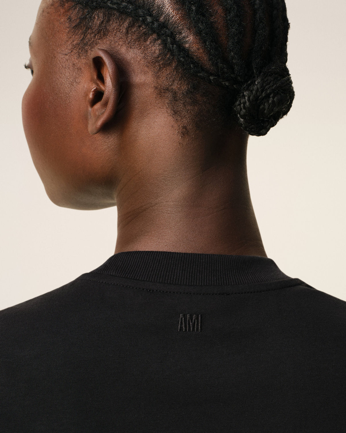 Black Cotton Cropped T-shirt