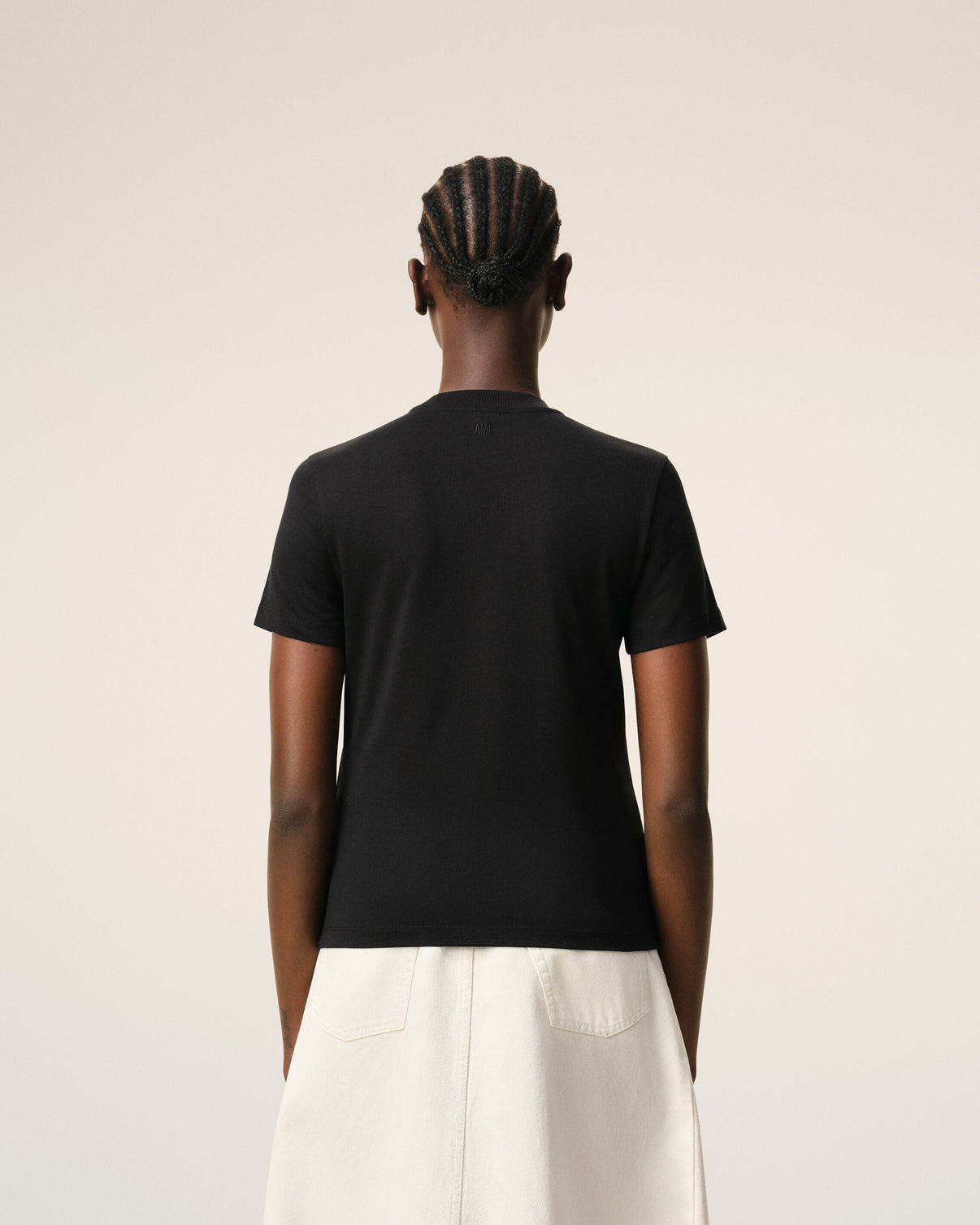 Black Cotton Cropped T-shirt