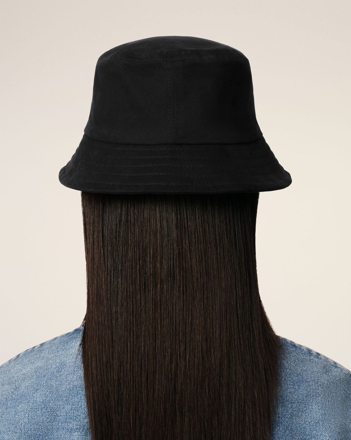 Black Cotton Embroidery Bucket Hat