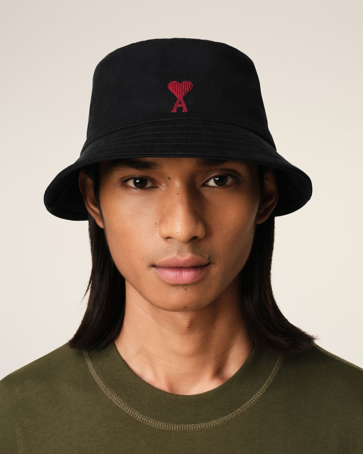 Black Cotton Embroidery Bucket Hat