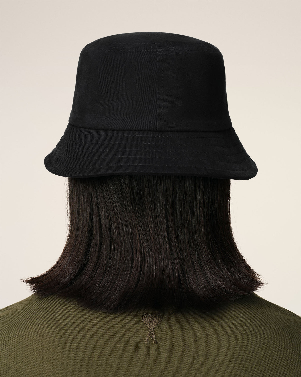 Black Cotton Embroidery Bucket Hat