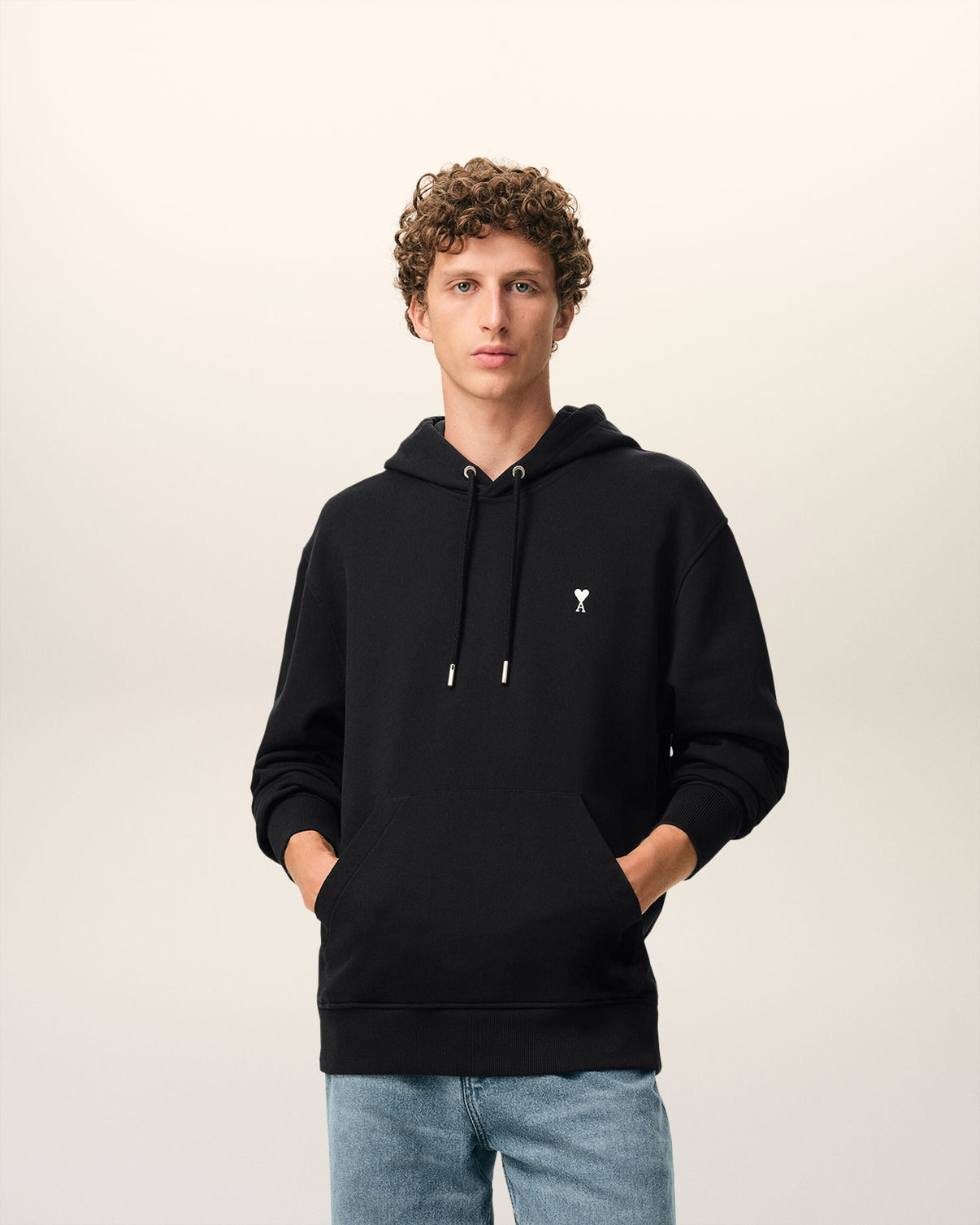 Black Cotton Hoodie