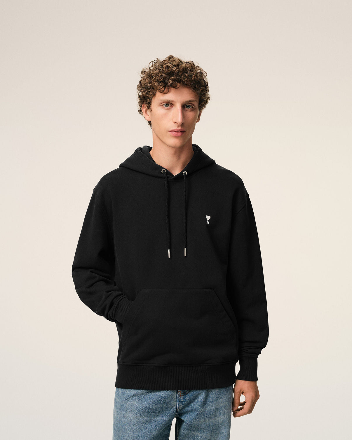 Black Cotton Hoodie