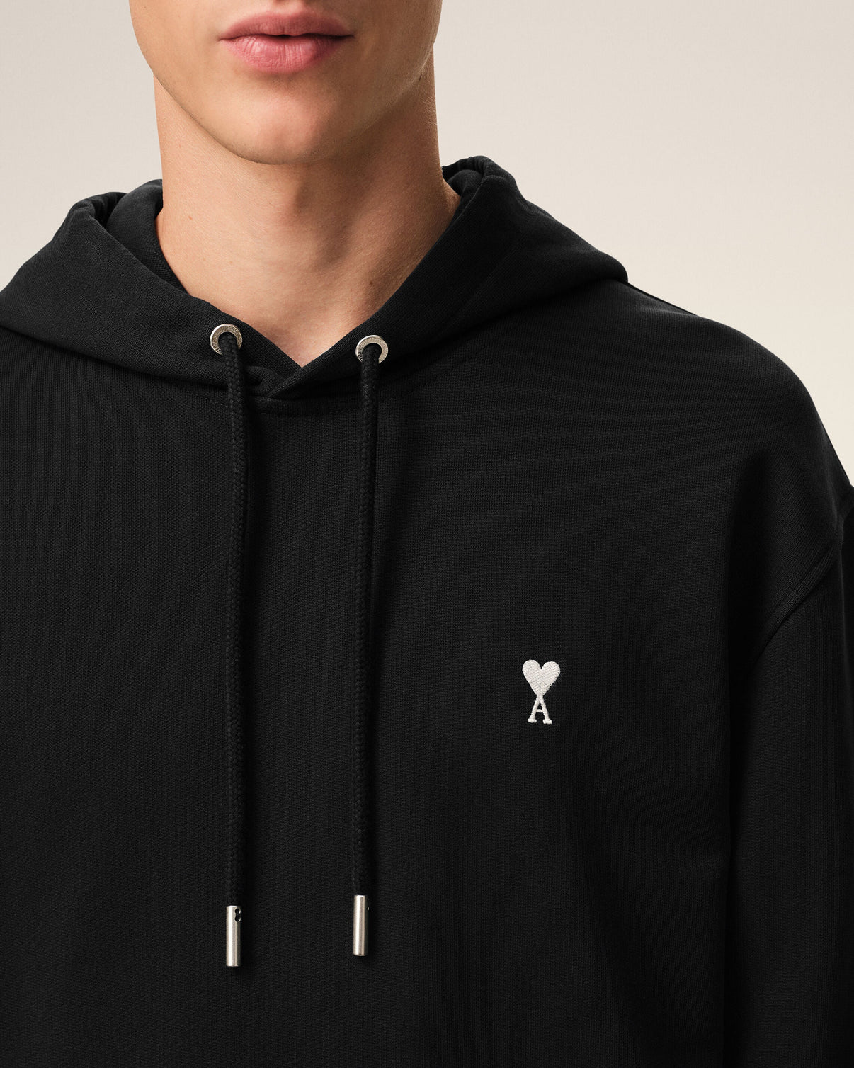 Black Cotton Hoodie