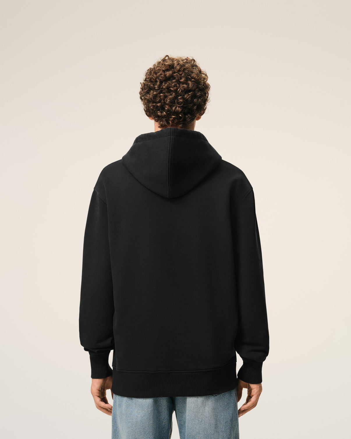 Black Cotton Hoodie
