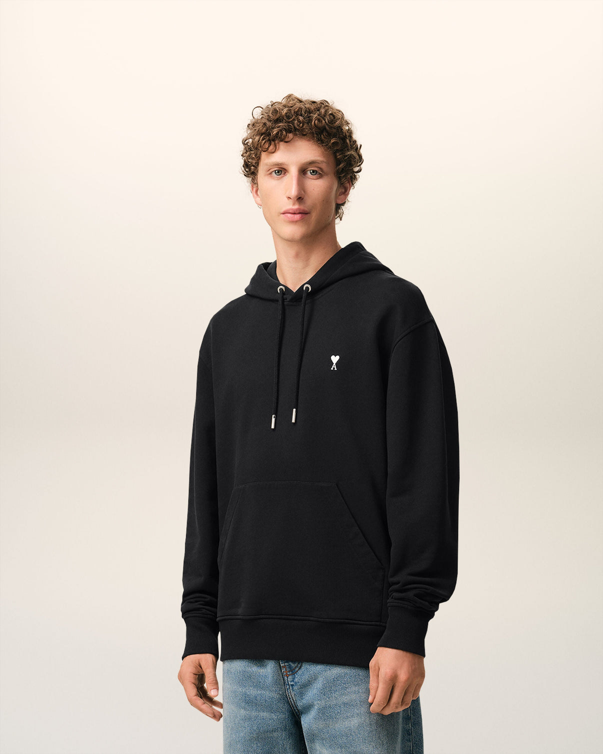 Black Cotton Hoodie