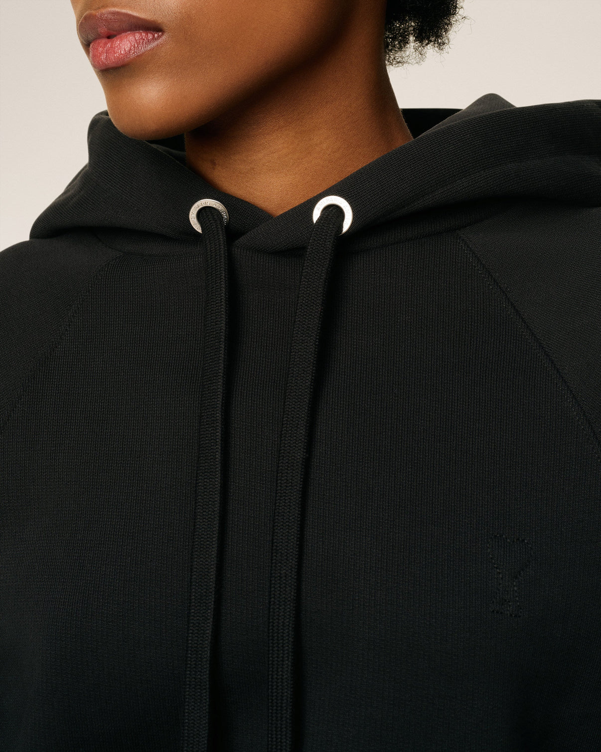 Black Cotton Hoodie