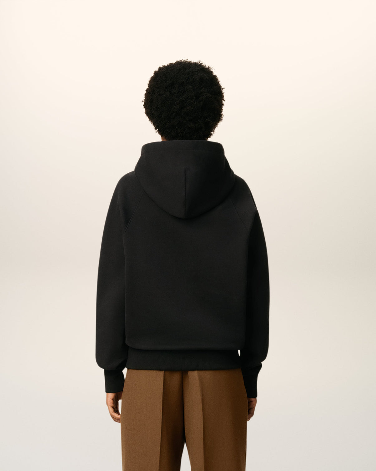 Black Cotton Hoodie