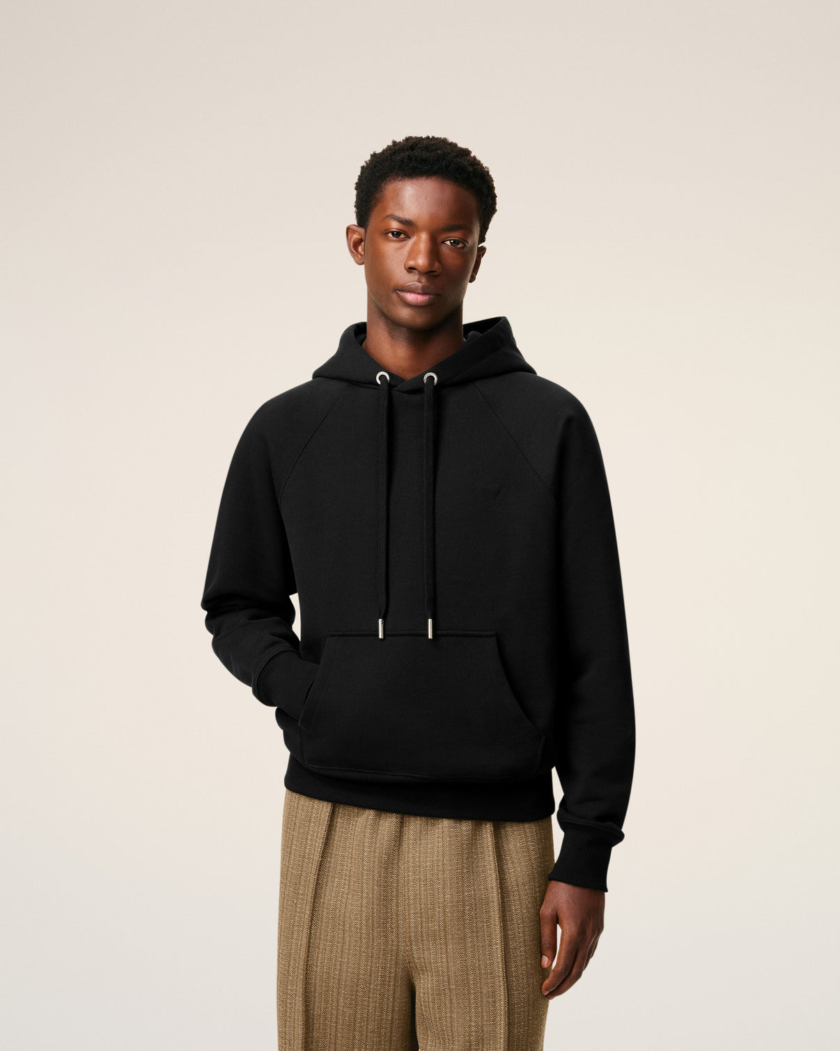 Black Cotton Hoodie