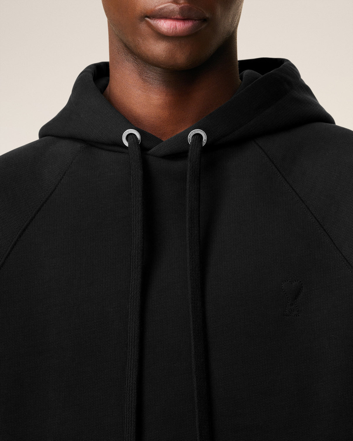 Black Cotton Hoodie