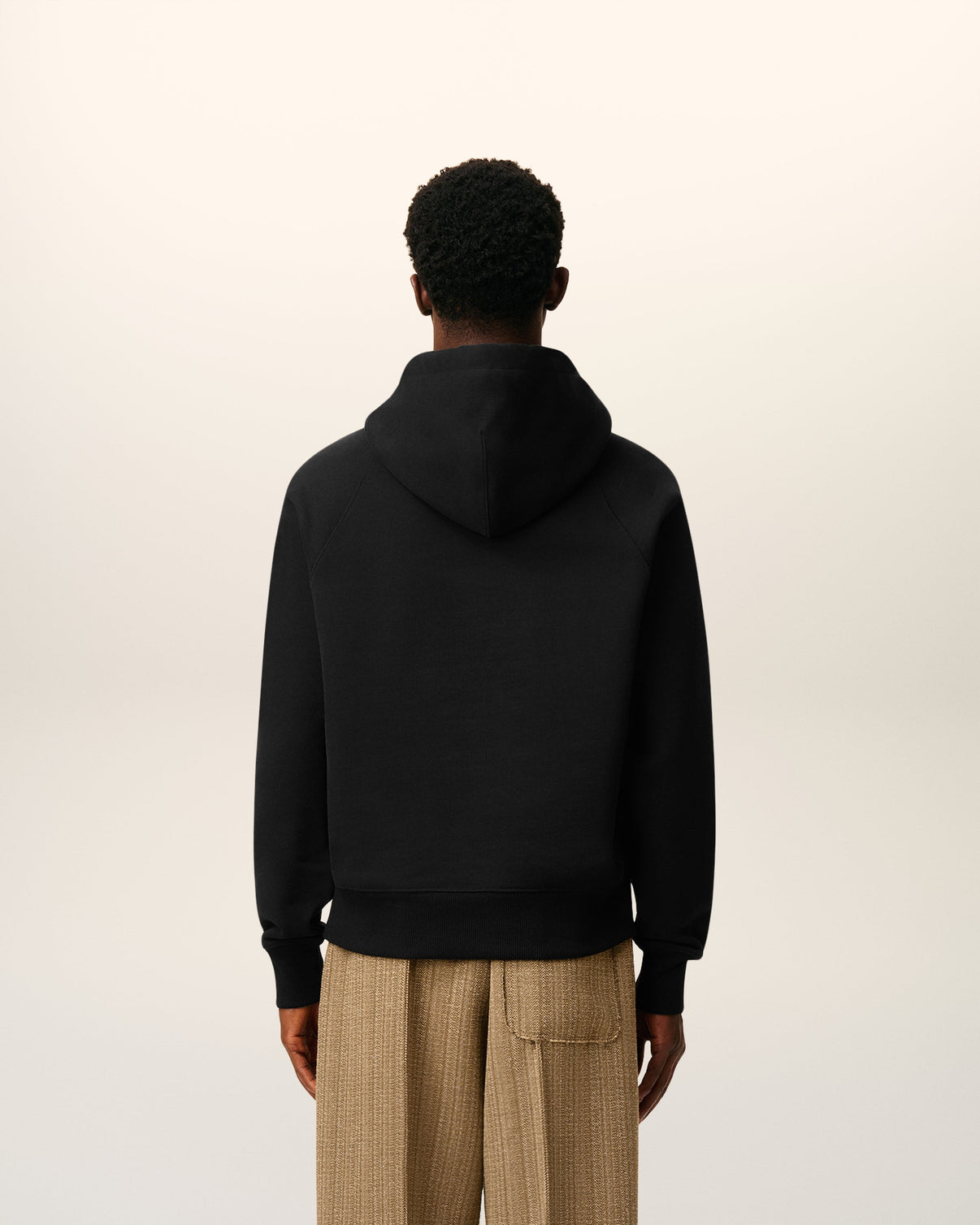 Black Cotton Hoodie
