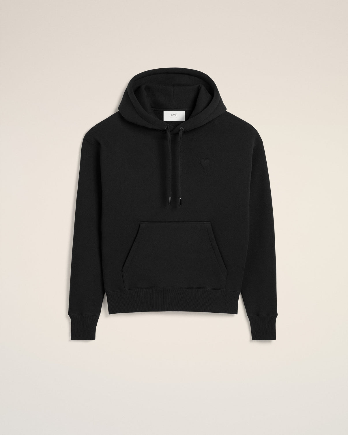 Black Cotton Hoodie
