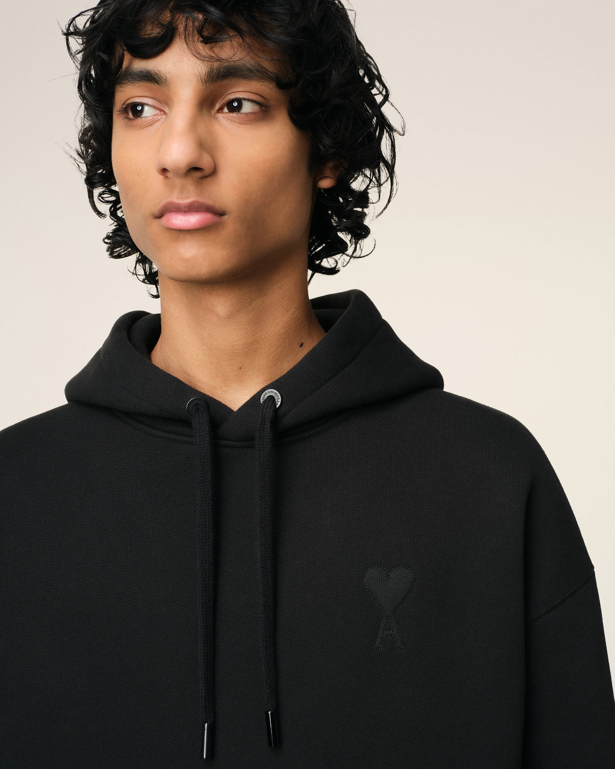 Black Cotton Hoodie