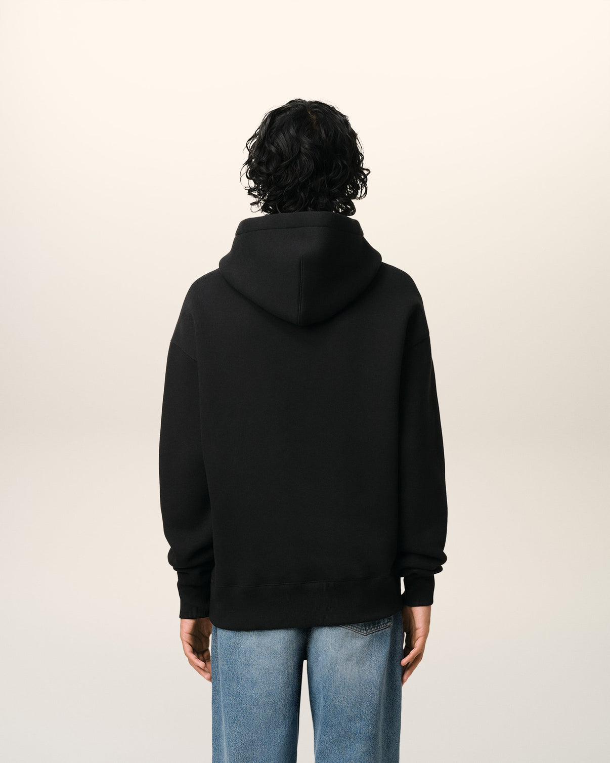 Black Cotton Hoodie