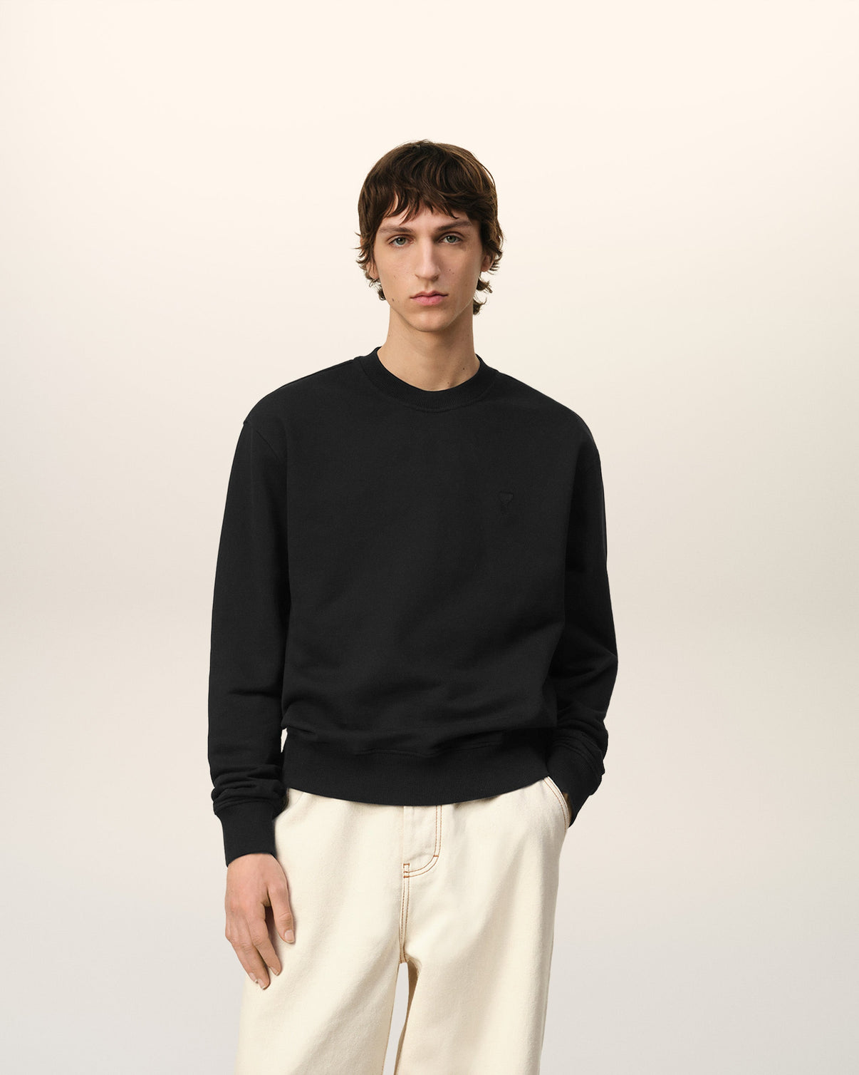 Black Cotton Sweatshirt