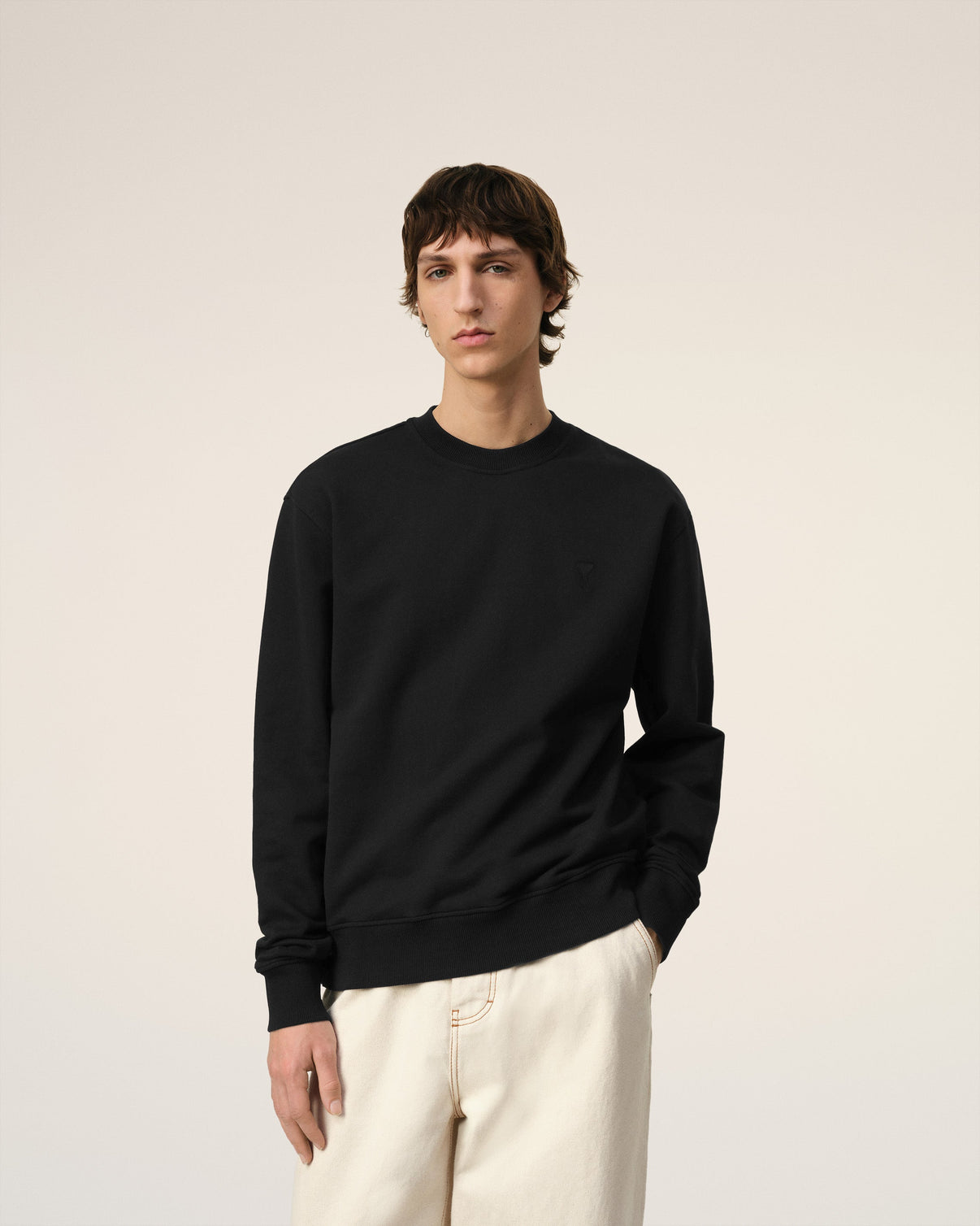 Black Cotton Sweatshirt