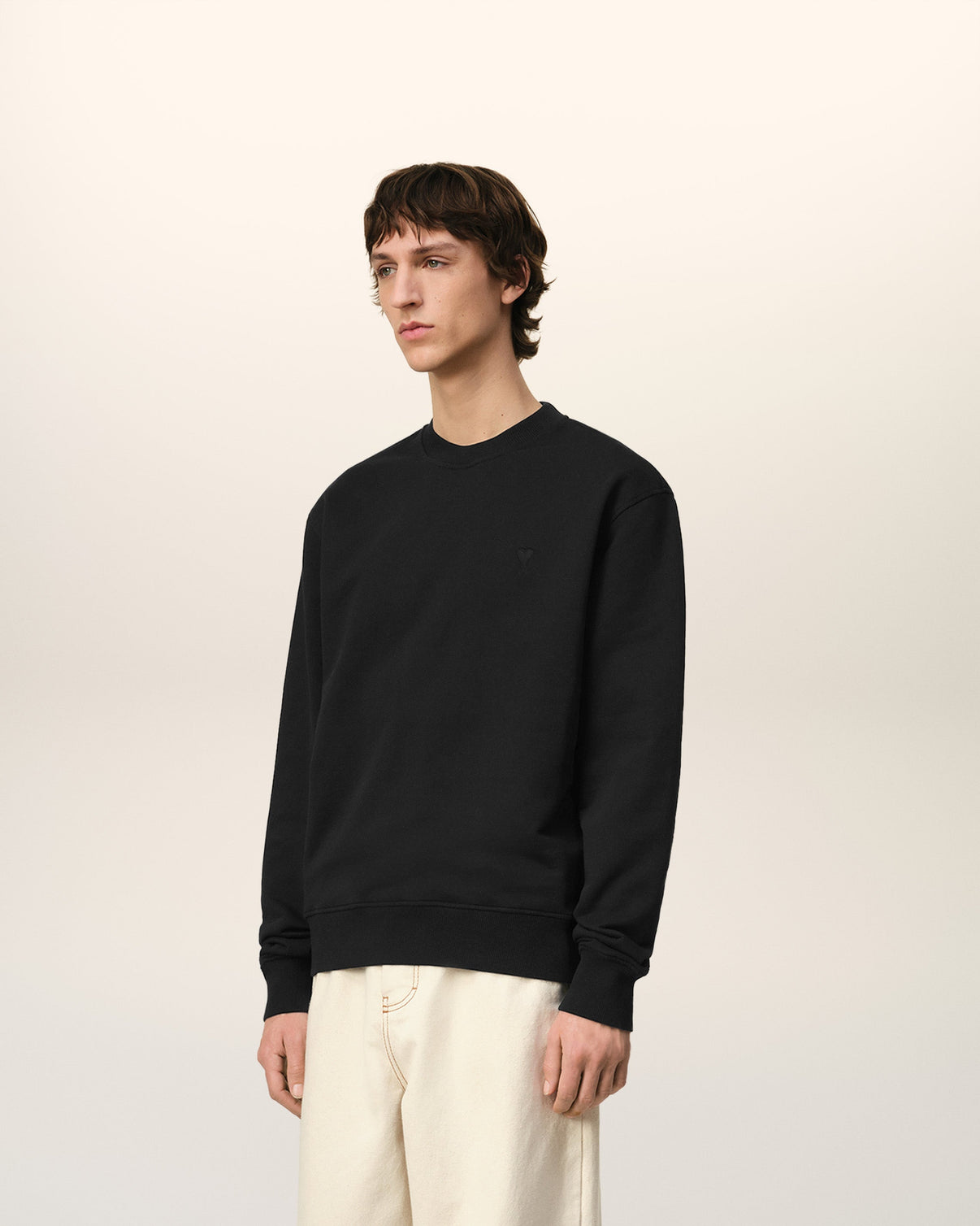 Black Cotton Sweatshirt