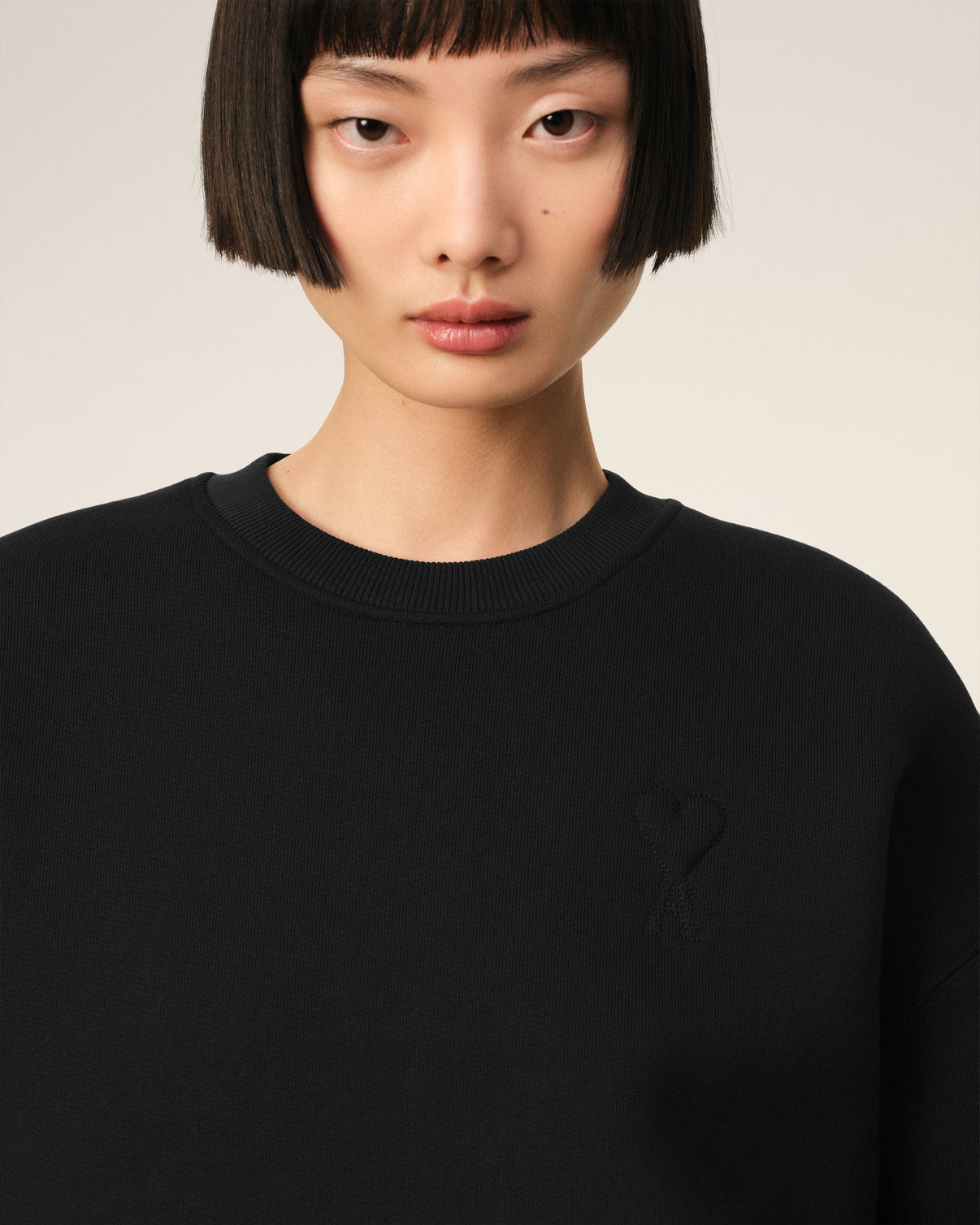 Black Cotton Sweatshirt