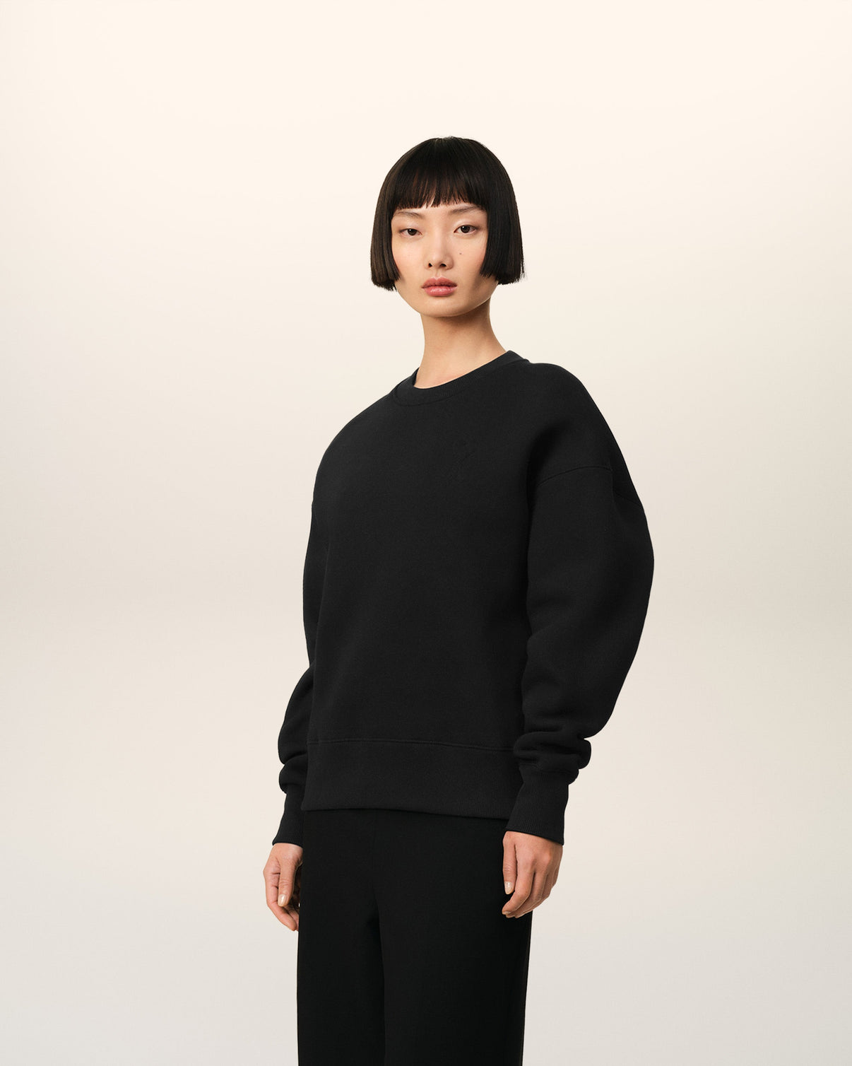 Black Cotton Sweatshirt