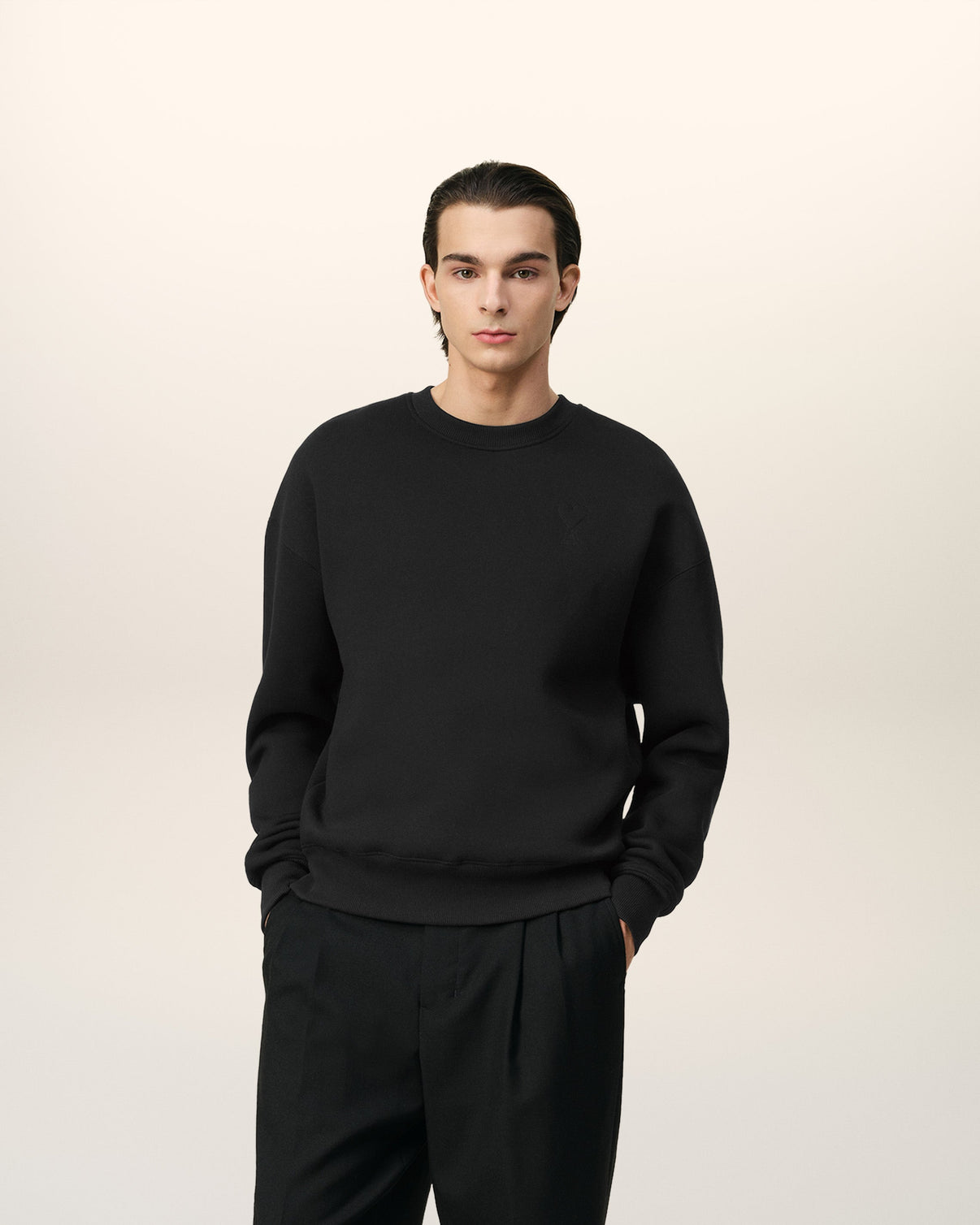 Black Cotton Sweatshirt