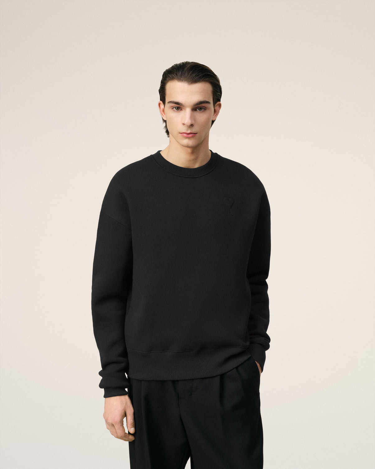Black Cotton Sweatshirt
