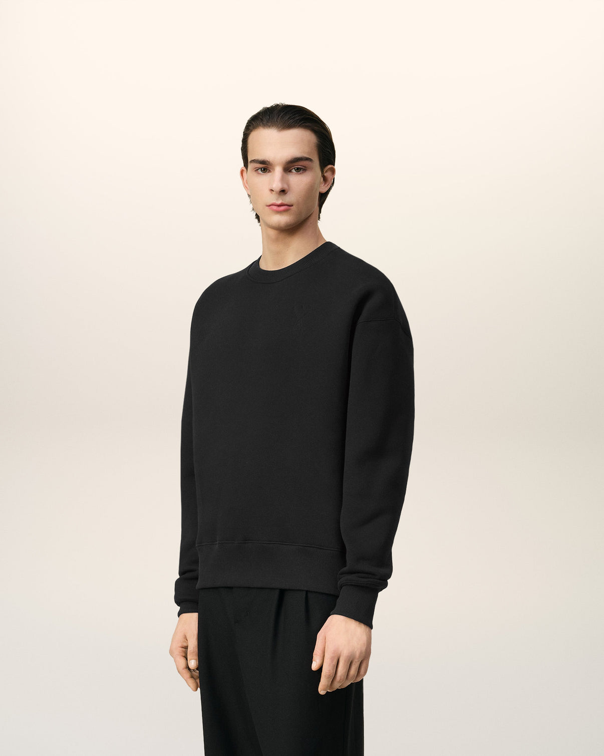 Black Cotton Sweatshirt