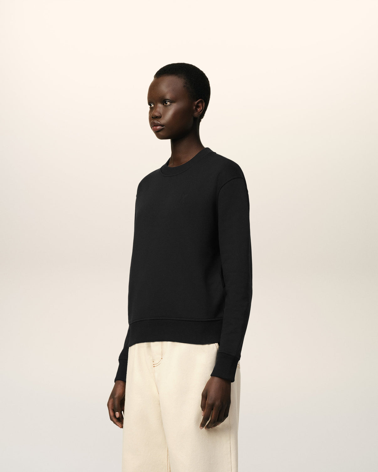Black Cotton Sweatshirt