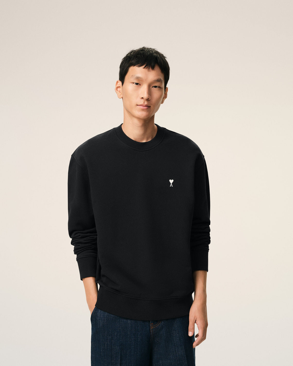 Black Cotton Sweatshirt