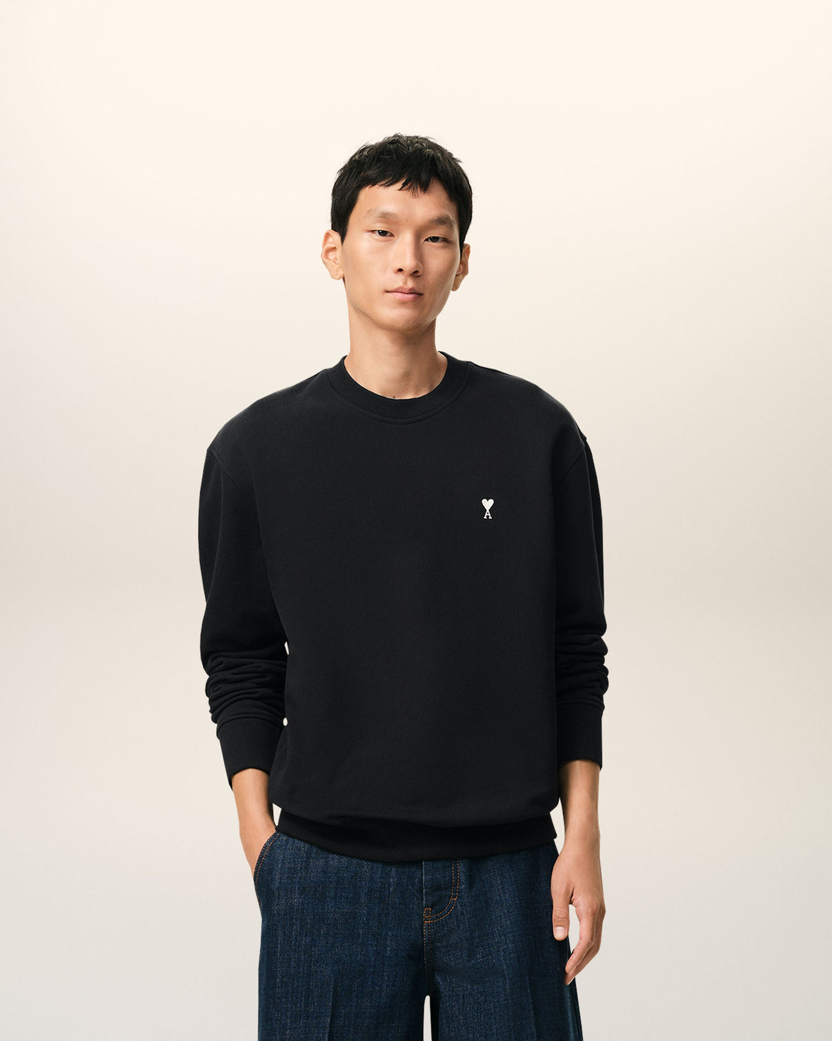 Black Cotton Sweatshirt