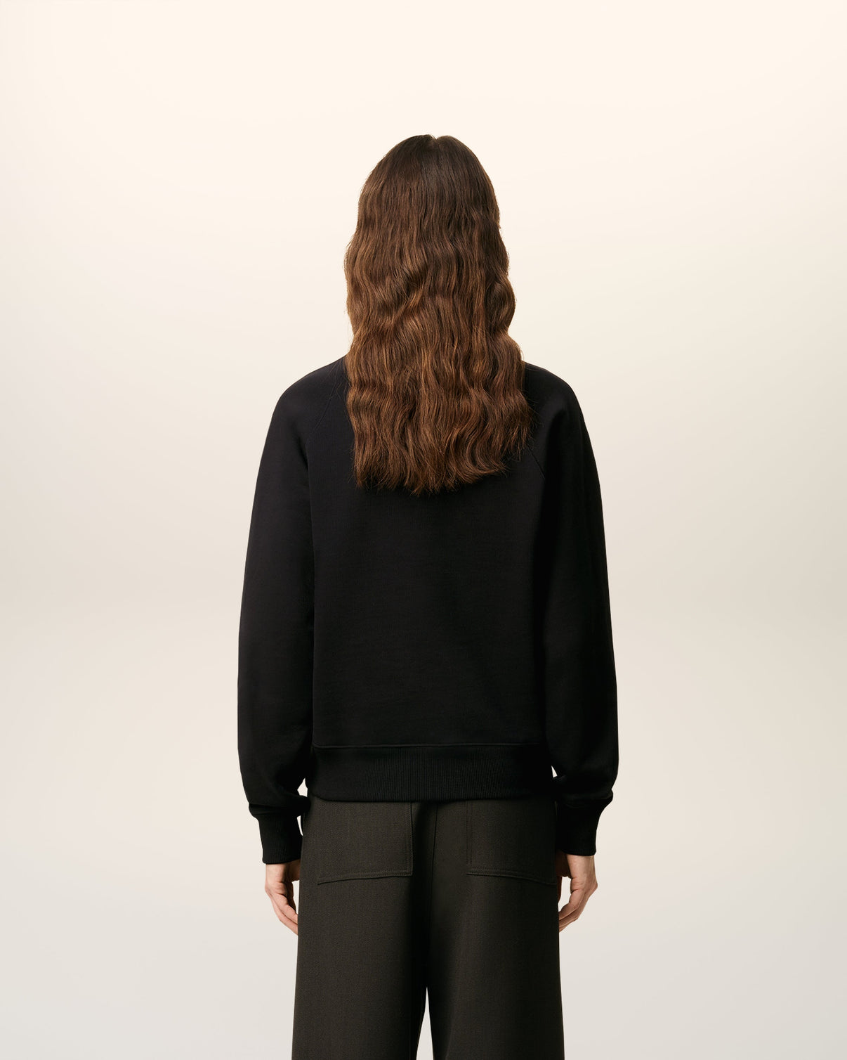 Black Cotton Sweatshirt