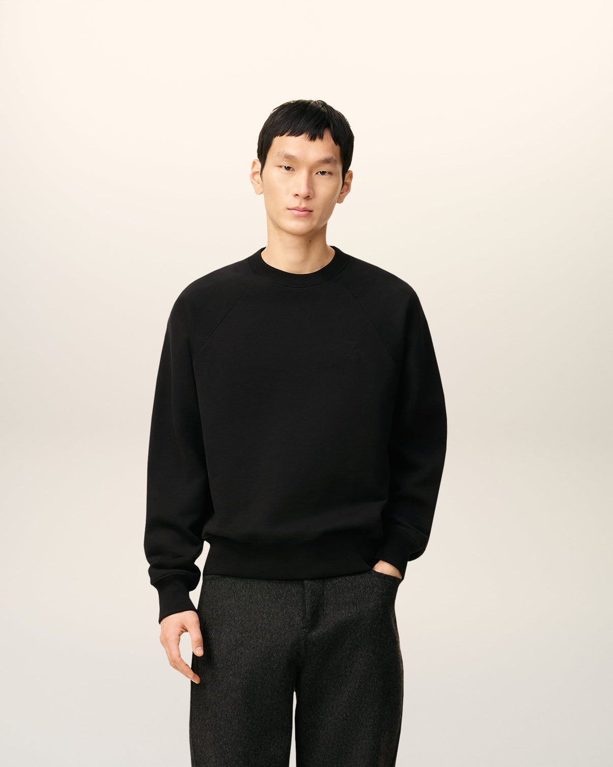 Black Cotton Sweatshirt
