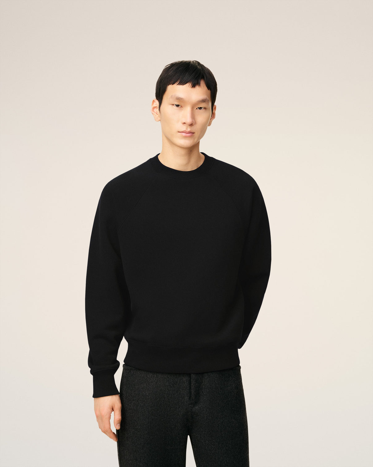 Black Cotton Sweatshirt