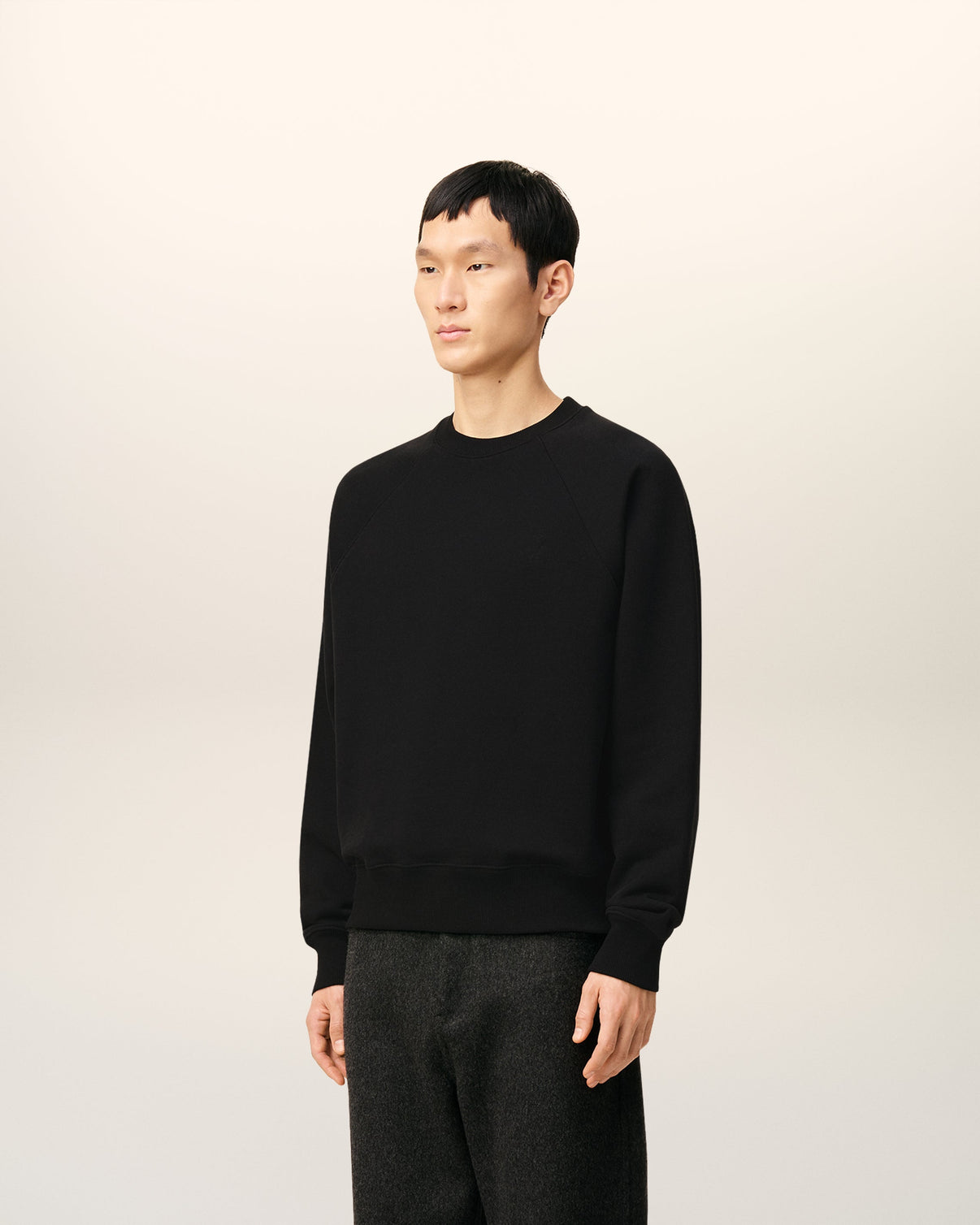 Black Cotton Sweatshirt